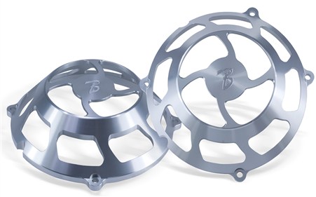 Ducati Billet Clutch Cover- Propeller- Clear Anodize / 