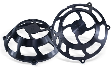 Ducati Billet Clutch Cover- Propeller- Black / 