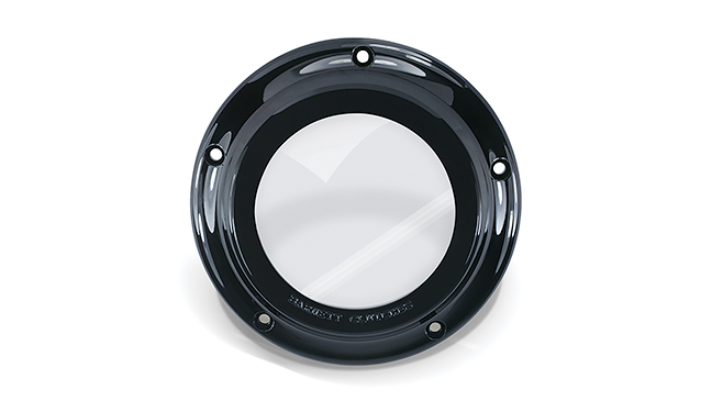 Clear Derby Cover w/Black- 2015-25 M8 FL's w/narrow primary / 
